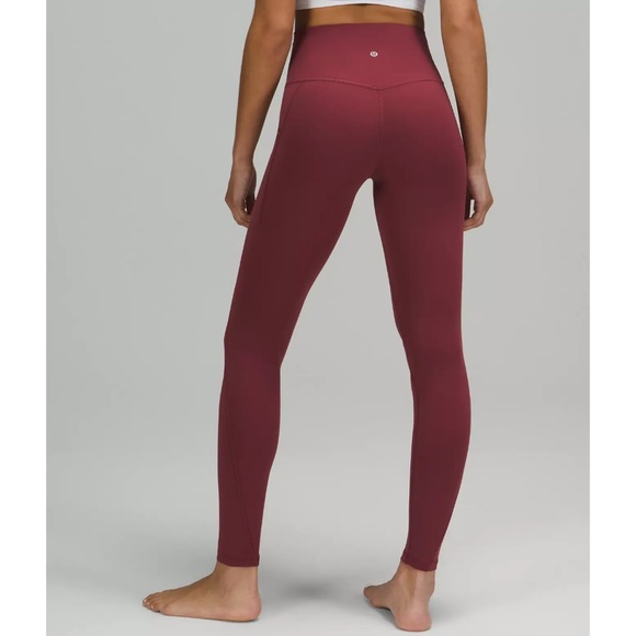 Lululemon Align High Rise Pants Leggings with Pockets Mulled Wine 12 Nwt - Picture 3 of 11